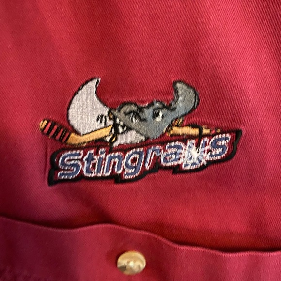 Vintage Stingrays Embroidered Button-Up Work Shirt. - Picture 3 of 4